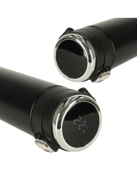 Kubek bidon termiczny z ustnikiem termos LED 350ml czarny