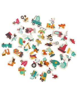 Puzzle dla dzieci układanka w puszce pojazdy 48 puzzli 24 obrazki Kik Sp. z o. o. Sp. k. | Time- 2