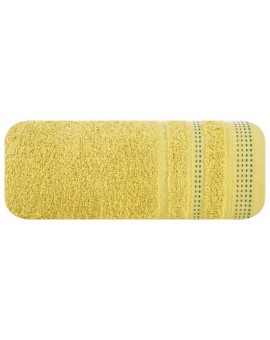 Ręcznik kąpielowy 70x140 cm bawełniany kolor musztardowy z ozdobnym stębnowaniem 500 g/m2 POLA Eurofirany | Time- 2