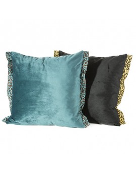 Poszewka na poduszkę 45x45 cm welwetowa z efektownym zdobieniem w cętki Eurofirany | Time- 2
