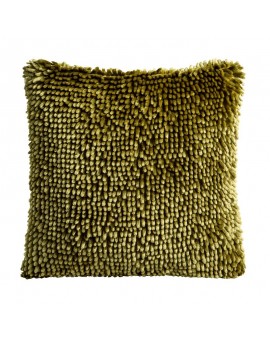 Poszewka na poduszkę 40x40 cm z frędzlami ciemnooliwkowa SHAGGY