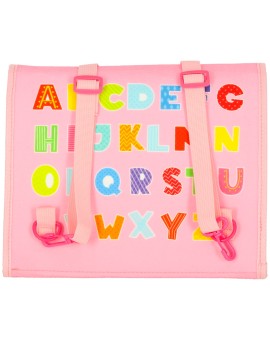 Tablica manipulacyjna sensoryczna montessori walizka plecak różowy Kik Sp. z o. o. Sp. k. | Time- 2