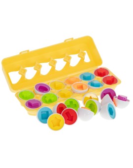 Układanka edukacyjna sorter dopasuj kształty jajka 12 sztuk