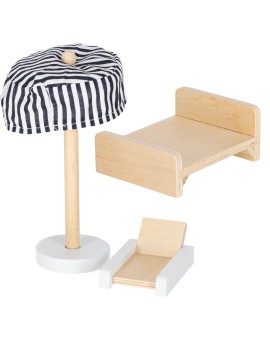 Domek dla lalek drewniany mebelki 78cm róż LED Kik Sp. z o. o. Sp. k. | Time- 2