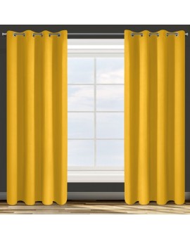 Zasłona PARISA blackout 140x250 cm – musztardowa, DESIGN 91