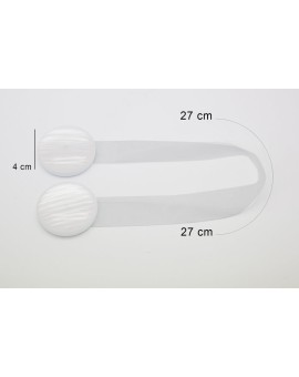 Upinacz Dekoracyjny Z Magnesem 4 X 15 Cm Biały