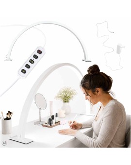 Lampa kosmetyczna LED bezcieniowa biurkowa do manicure paznokci łuk biała