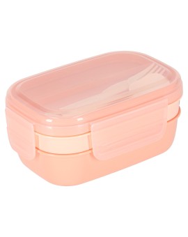 Lunch box śniadaniówka pudełko śniadaniowe z przegródkami dzielone 1900ml pomarańczowe Kik Sp. z o. o. Sp. k. | Time- 2