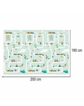 Mata edukacyjna piankowa dwustronna składana pandy ulica 180 x 200cm Kik Sp. z o. o. Sp. k. | Time- 2