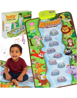 Mata edukacyjna dla dziecka interaktywna muzyczna grająca zwierzątka