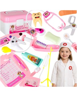 Zestaw lekarza w kuferku mały doktor dźwięk 35 elementów