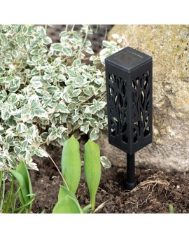 Lampa solarna ogrodowa ażurowa latarenka lamion LED czujnik zmierzchu wbijana 4szt. Kik Sp. z o. o. Sp. k. | Time- 2