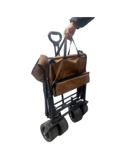 Wózek transportowy LUARO plażowy składany ze stolikiem 2w1