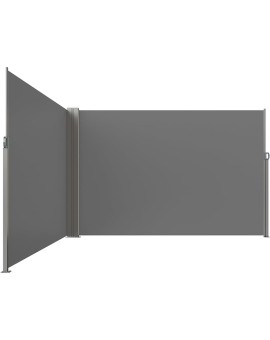 Markiza narożna boczna tarasowa LUARO parawan zwijany 180 x 620 cm szary Kik Sp. z o. o. Sp. k. | Time- 2