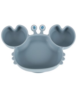 Naczynia silikonowe dla dzieci niemowląt krab zestaw 9 elementów niebieskie Kik Sp. z o. o. Sp. k. | Time- 2