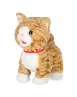 Kotek interaktywny na smyczy miauczy chodzi rusza ogonem beżowy Kik Sp. z o. o. Sp. k. | Time- 2