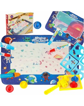 Mata wodna do malowania rysowania wodą mazaki pieczątki szablony wałek 120x90cm kosmos