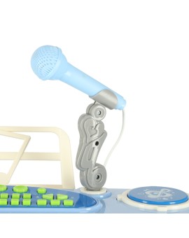 Keyboard dla dzieci pianinko interaktywne organki 37 klawiszy mikrofon statyw niebieski Kik Sp. z o. o. Sp. k. | Time- 2