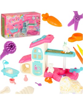 SPA dla zwierząt domek malowanie kąpanie zwierząt mazaki zmywalne akcesoria 26 elementów Kik Sp. z o. o. Sp. k. | Time- 2