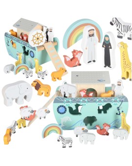 Sorter drewniany Lulilo Arka Noego statek zwierzątka 9 elementów