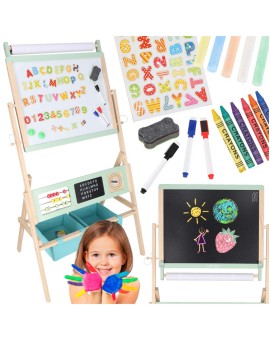 Tablica magnetyczna kredowa dwustronna LULILO Kredo kredy markery magnesy kosze