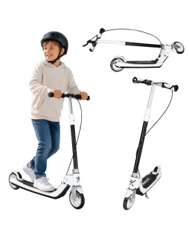 Hulajnoga dla dzieci TRIKE FIX dwukołowa LED składana podwójne hamulce czarna