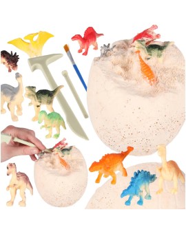 Dinozaury wykopaliska jajko XL dinozaura 12 figurek zestaw archeologiczny