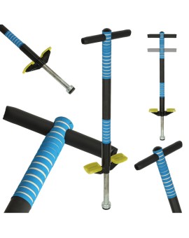 Skoczek drążek do skakania pogo z regulacją niebieski