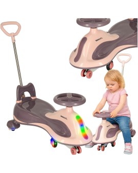 Jeździk grawitacyjny LED Swing FIX S2 skuter z rączką fioletowy max 100kg