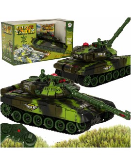 Czołg zdalnie sterowany na pilota RC War Tank 9993 2.4 GHz kamuflaż leśny