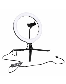 Lampa pierścieniowa do selfie LED RGB na statywie Kik Sp. z o. o. Sp. k. | Time- 2