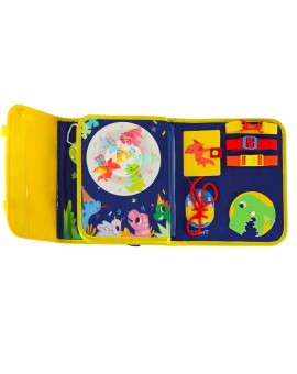 Tablica manipulacyjna sensoryczna montessori walizka plecak niebieska Kik Sp. z o. o. Sp. k. | Time- 2