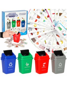Gra edukacyjna zręcznościowa segregacja śmieci segregowanie odpadów nauka EKO + 108 kart