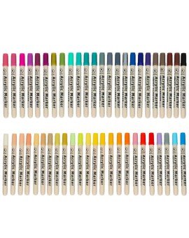 Markery akrylowe do tkanin kamieni pisaki flamastry mazaki wodoodporne DIY 48 szt. Kik Sp. z o. o. Sp. k. | Time- 2