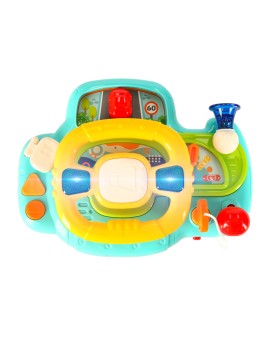 Zabawka interaktywna kierownica dla dzieci dziecka malucha do wózka symulator muzyka dźwięki niebieska Kik Sp. z o. o. Sp. k. | 