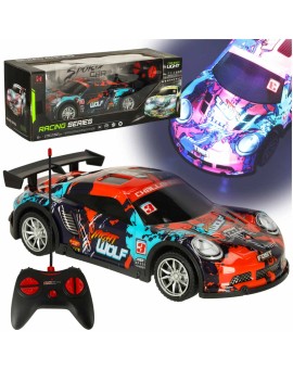 Samochód RC sportowy niebiesko-czerwony