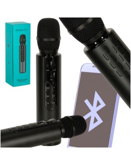 Mikrofon bezprzewodowy karaoke dla dzieci głośnik Bluetooth 2000mAh karta SD USB wysoka jakość czarny Kik Sp. z o. o. Sp. k. | T