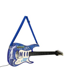 Gitara elektryczna rockowa ze wzmacniaczem mikrofonem dla dzieci niebieska Kik Sp. z o. o. Sp. k. | Time- 2
