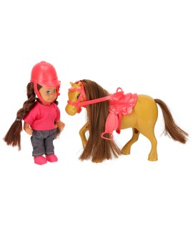 Lalka z konikiem kucykiem dziewczynka zestaw 5 elementów Kik Sp. z o. o. Sp. k. | Time- 2