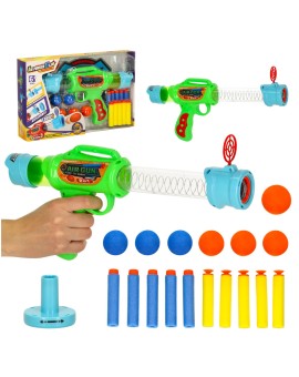 Pistolet wyrzutnia karabin na bezpieczne naboje miękkie kulki piankowe 2w1 Kik Sp. z o. o. Sp. k. | Time- 2