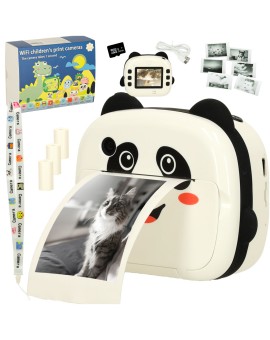 Aparat fotograficzny natychmiastowy drukarka termiczna + wkłady karta 32GB panda