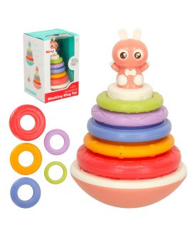 Wańka wstańka zabawka sensoryczna Bibi-inn różowa