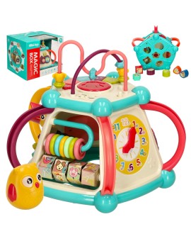 Kostka edukacyjna interaktywna nakarm ptaszka 7w1 Bibi-inn