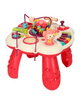Stolik edukacyjny pianinko sorter telefon perkusja z dźwiękiem różowy Bibi-inn Kik Sp. z o. o. Sp. k. | Time- 2