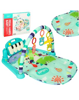 Mata edukacyjna dla niemowląt interaktywna grająca pianinko grzechotki 3w1 Bibi-inn