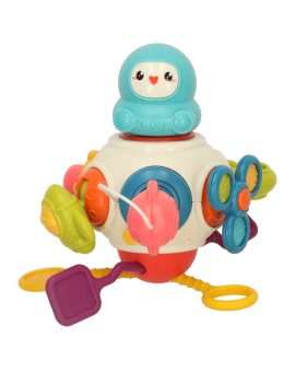 Zabawka sensoryczna gryzak 8w1 manipulacyjna przeciąganie linki Bibi-inn Kik Sp. z o. o. Sp. k. | Time- 2