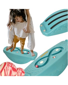 Deska do balansowania bujania równoważnia z labiryntem bujak balansowy dla dzieci turkusowa