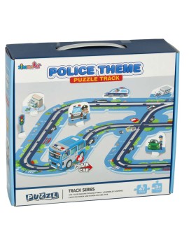 Puzzle tor samochodowy policja ulica samochód z napędem 47 elementów Kik Sp. z o. o. Sp. k. | Time- 2
