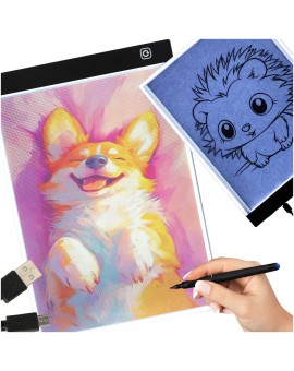 Deska kreślarska tablica tablet graficzny kalka do rysowania podświetlana LED A4