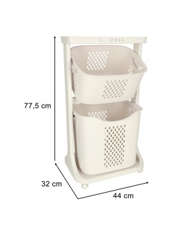 Pojemnik na zabawki kosz na ubrania organizer podwójny jeżdżący Kik Sp. z o. o. Sp. k. | Time- 2